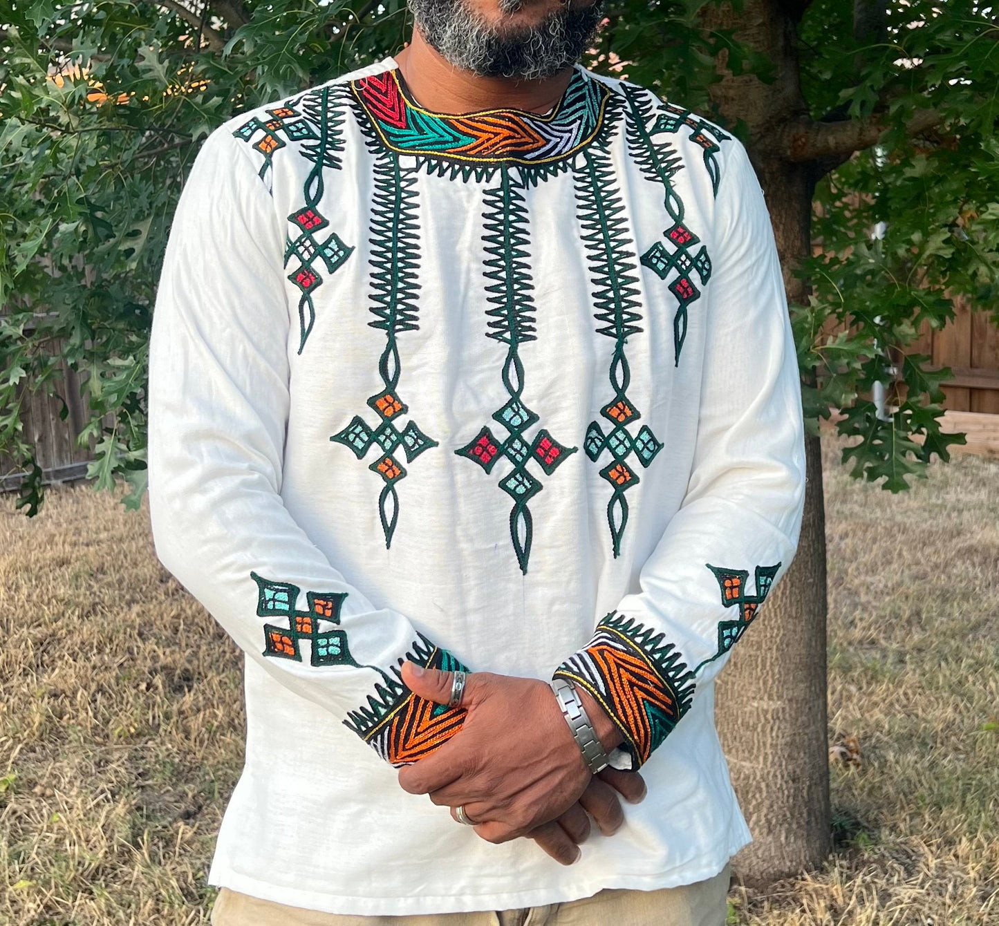 Ethiopian Gondar Amhara Traditional Tilf Men Shirt
