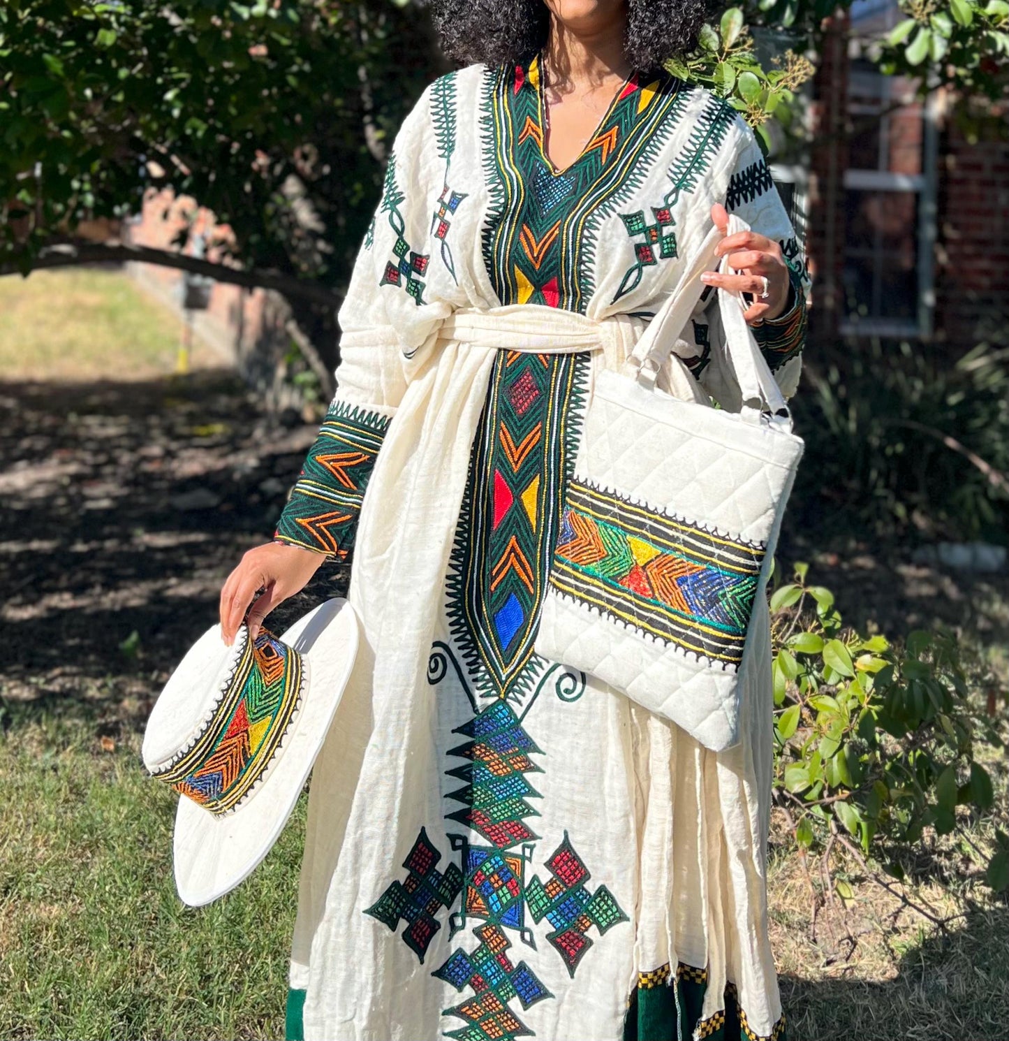 Gondar Design Matching Hat & Handbag