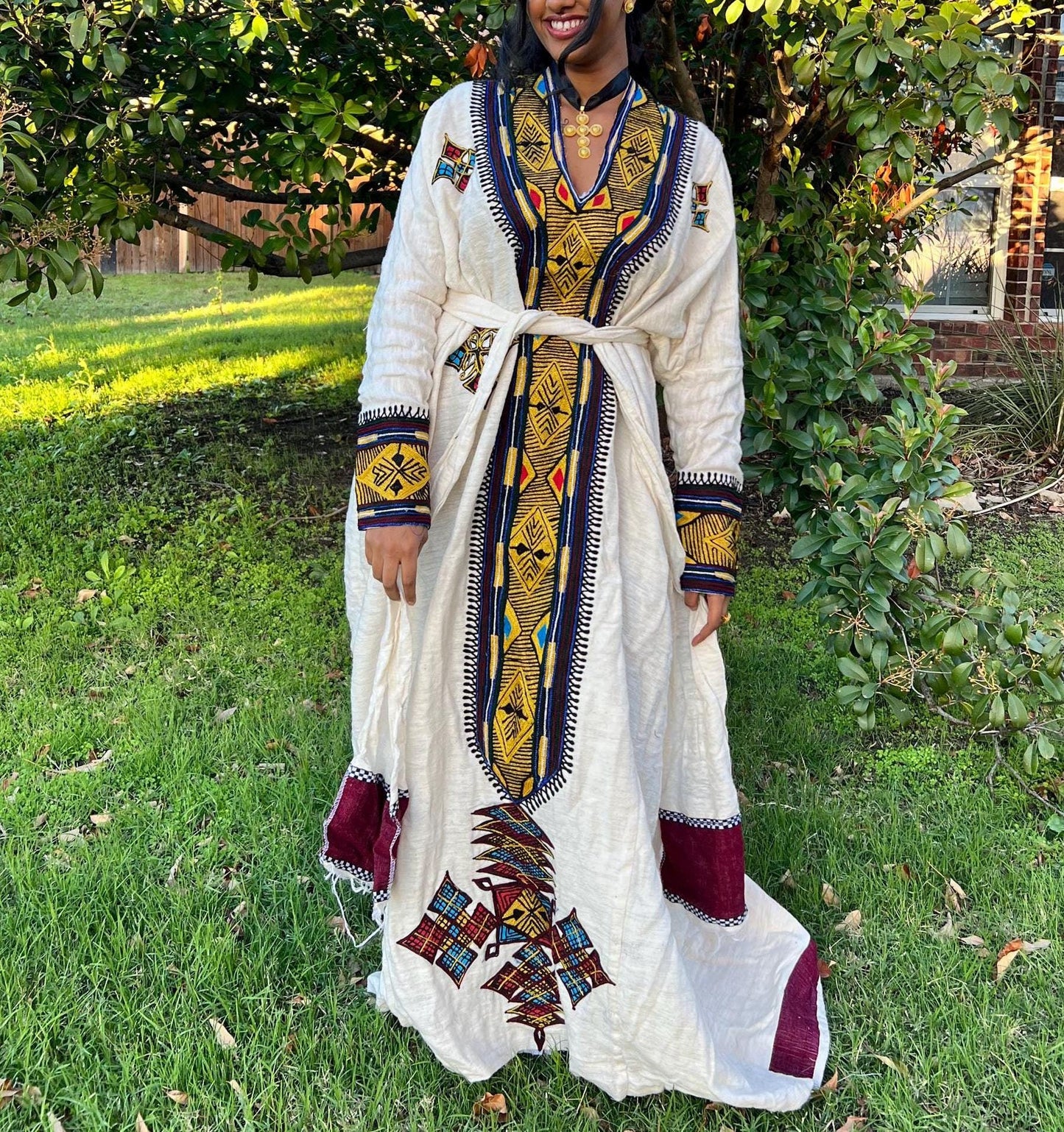 Lakomelza Tilfs • Ethiopian Wollo Amhara Mekes • መቀስ Tilf Fetil Dress || Habesha Dress