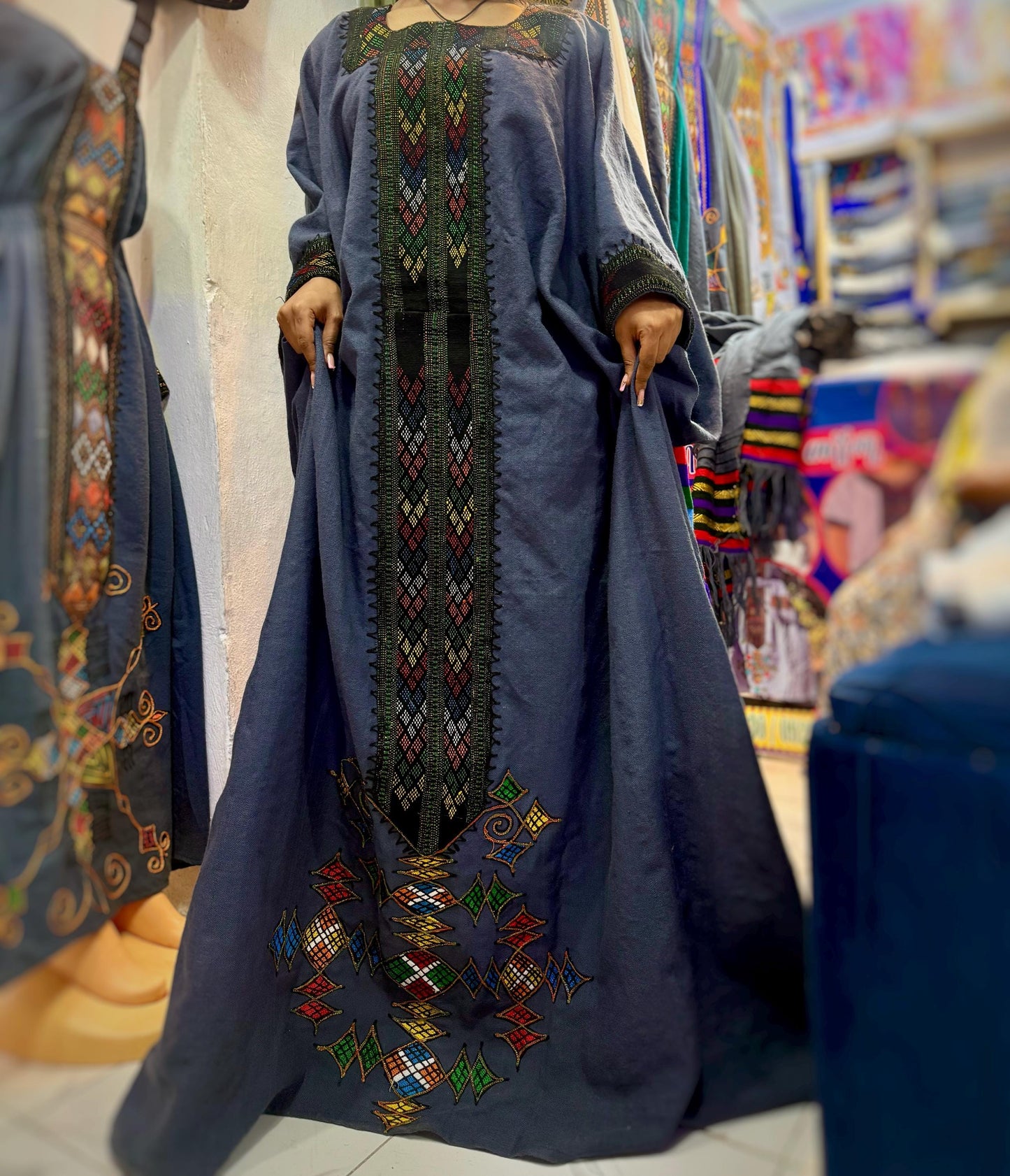 Ethiopia. Wollo Amhara Traditional Tiftif Dress