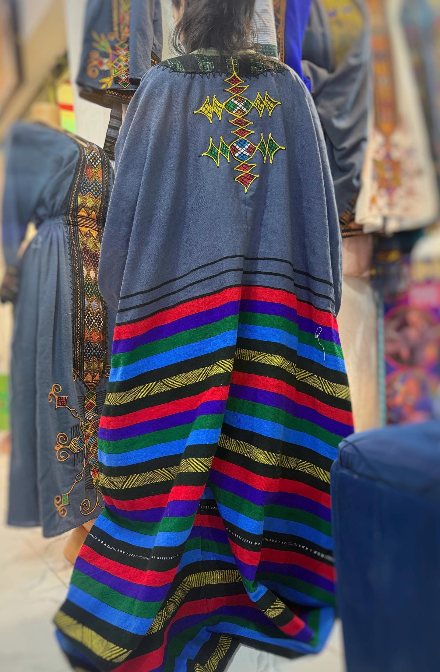 Ethiopia. Wollo Amhara Traditional Tiftif Dress