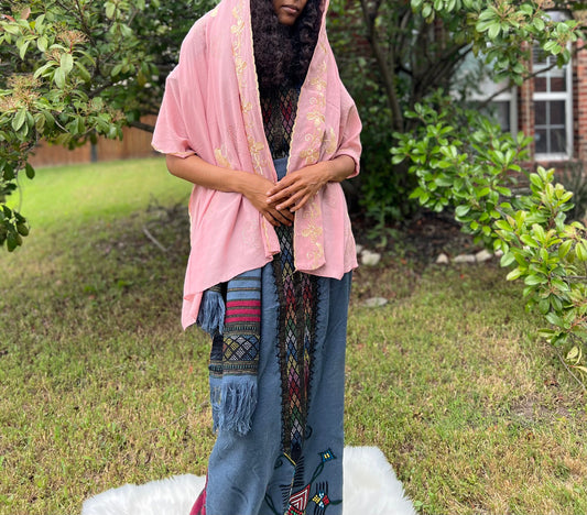 Pink Adare Scarf/Shawl