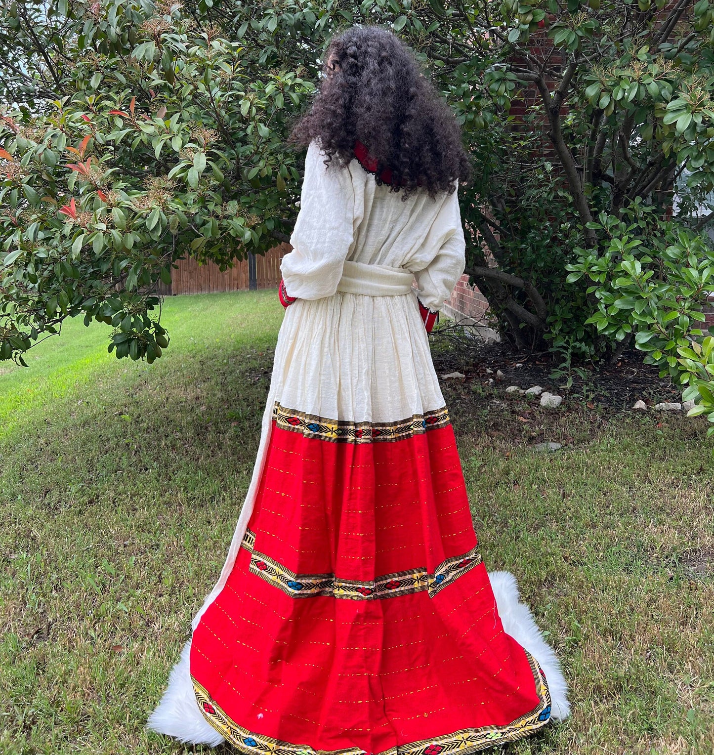 Ethiopian Wollo Amhara Signature Tiftif Fetil Dress