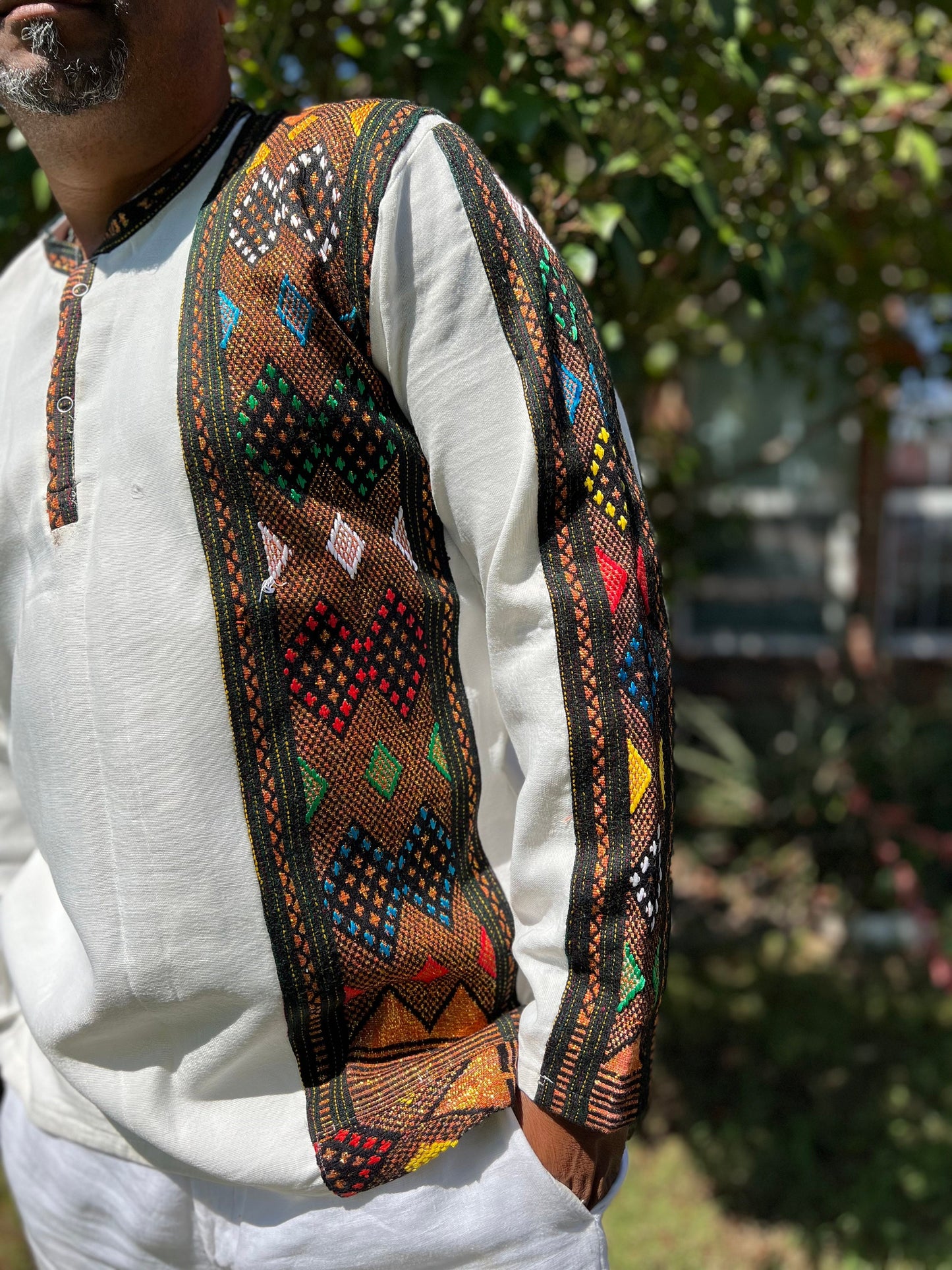 Ethiopian Wollo Traditional Tilf Men Shirt