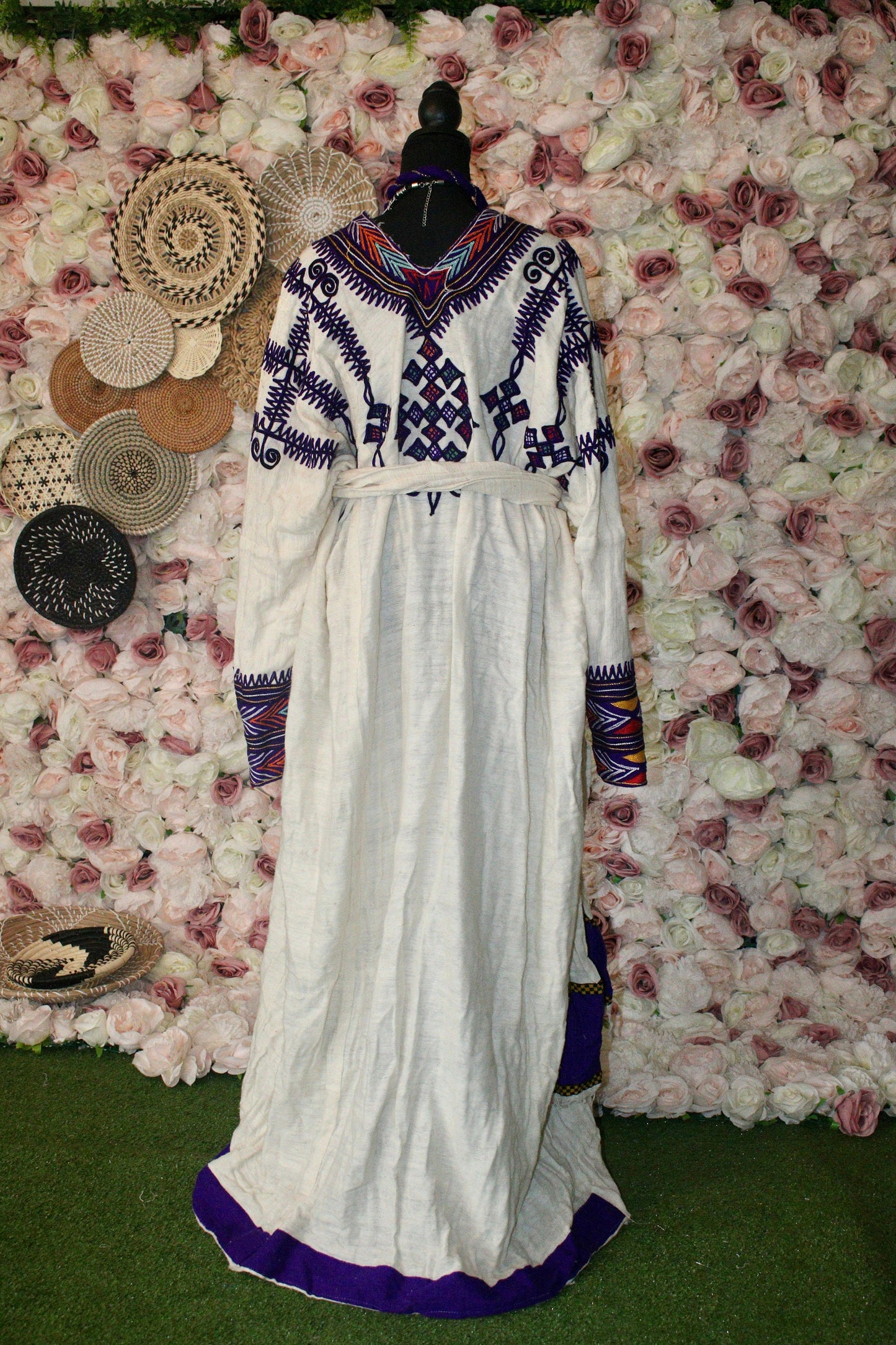 Gondar Fetil • Ethiopian Gondar Amhara Traditional Purple Dress