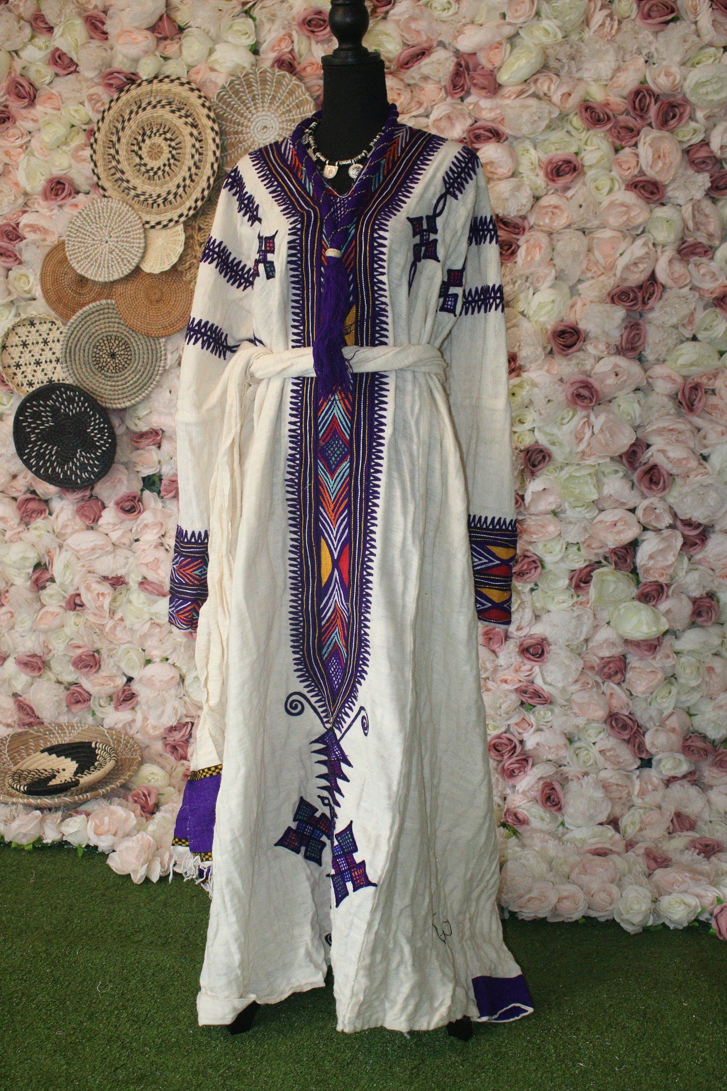 Gondar Fetil • Ethiopian Gondar Amhara Traditional Purple Dress