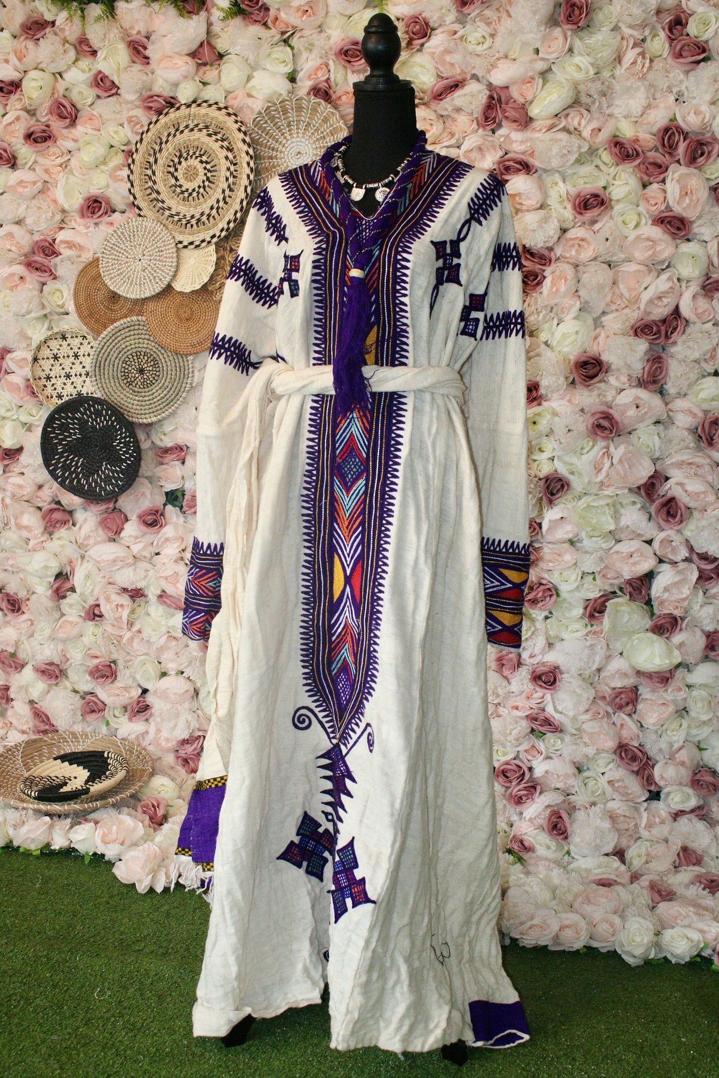 Gondar Fetil • Ethiopian Gondar Amhara Traditional Purple Dress
