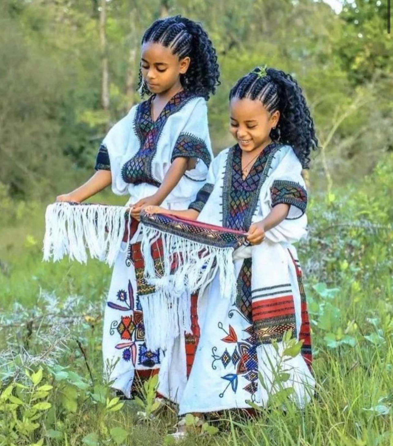 Lakomelza Tilfs • Ethiopian Wollo Amhara Kids Tiftif Dress