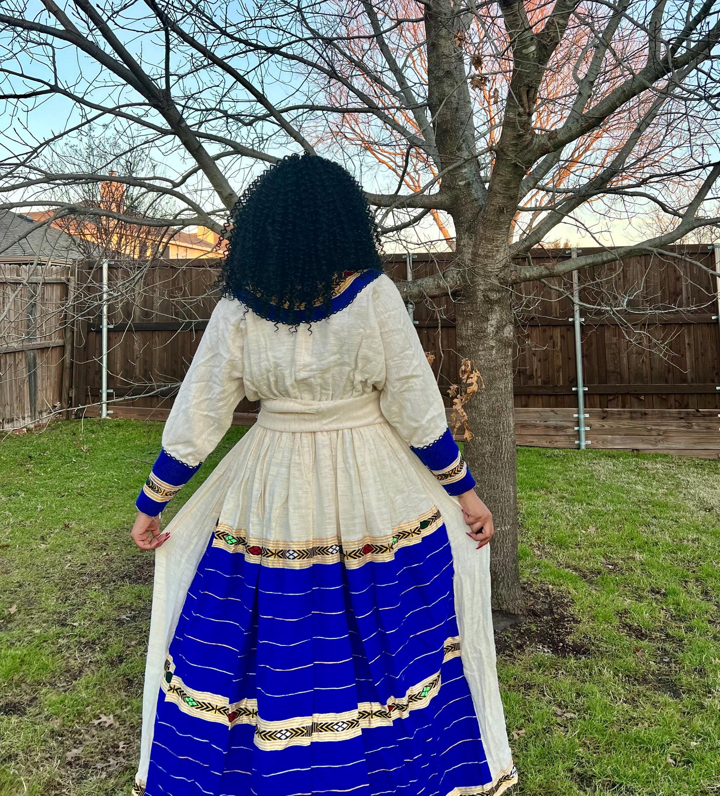 Ethiopian Wollo Amhara Signature Tiftif Fetil Dress || Habesha Dress