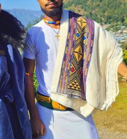 Ethiopian Wollo Biliko Gabi - ወሎ ብልኮ ጋቢ (Traditional Cotton Blanket)