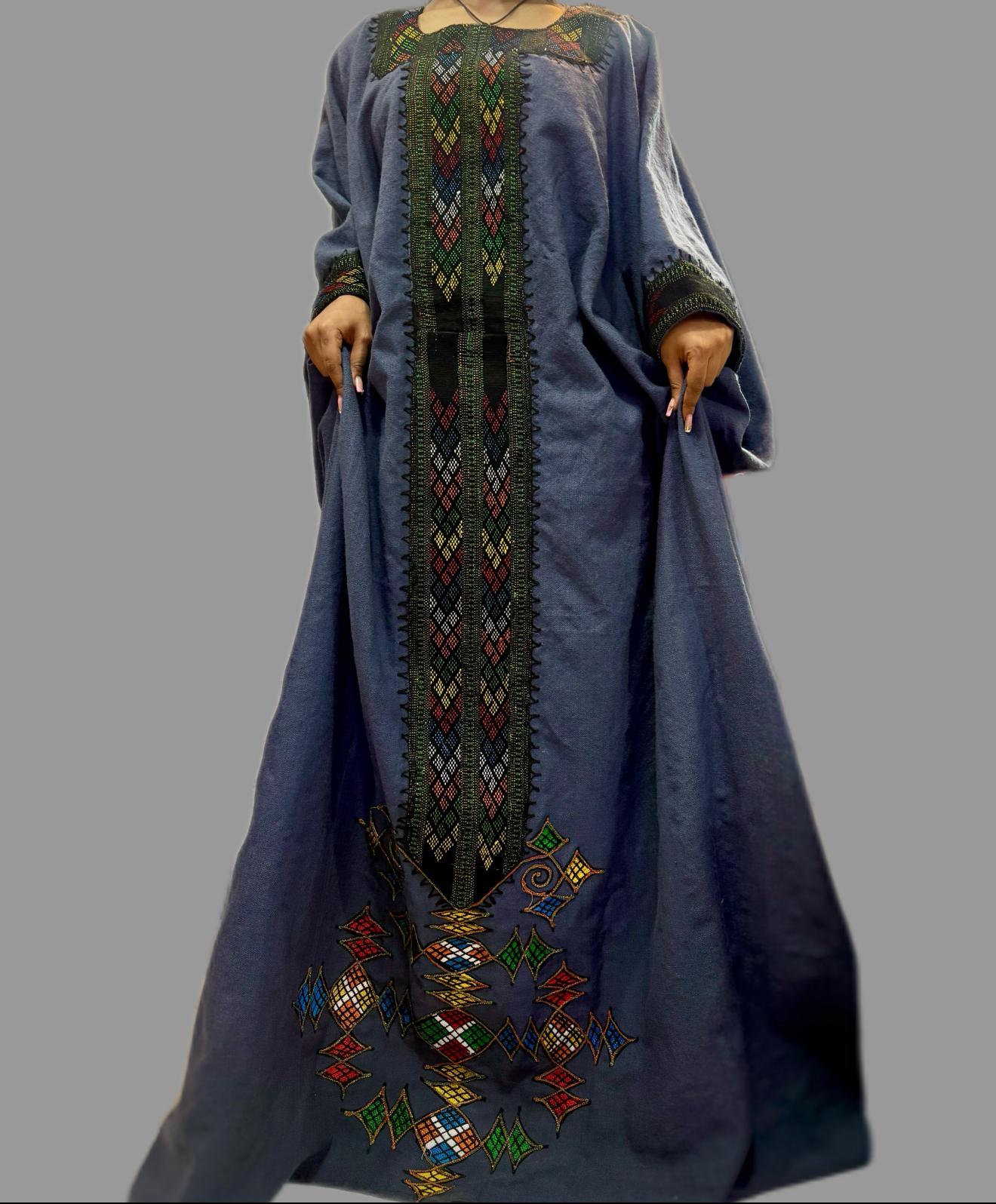 Ethiopia. Wollo Amhara Traditional Tiftif Dress
